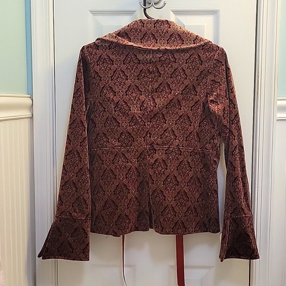 Beebop and Wally jacket, burgundy and dark orange colors, small - Picture 2 of 4
